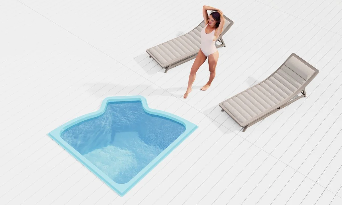 Композитный бассейн Купель угловая